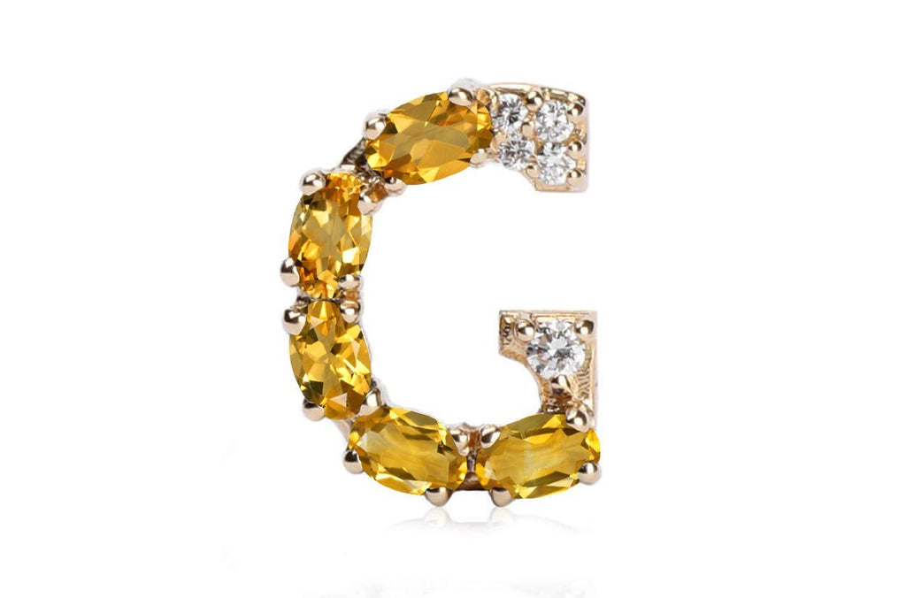 Cufflinks Letter G Initial 18kt Gold - Albert Hern Fine Jewelry