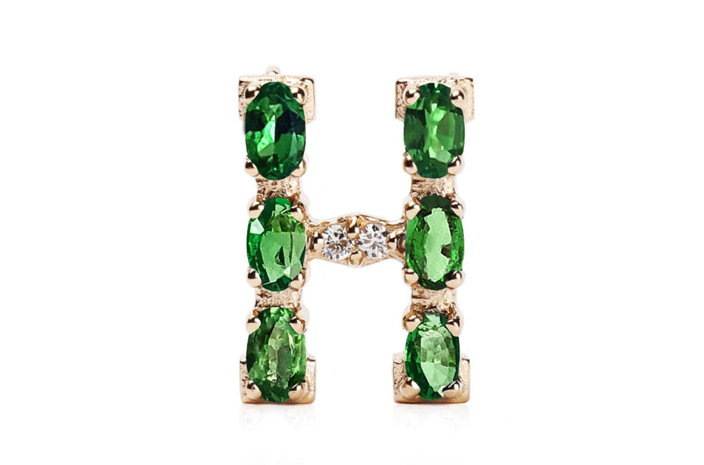 Cufflinks Letter H Initial 18kt Gold - Albert Hern Fine Jewelry