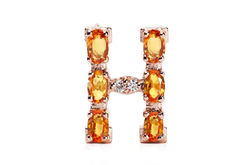 Cufflinks Letter H Initial 18kt Gold - Albert Hern Fine Jewelry