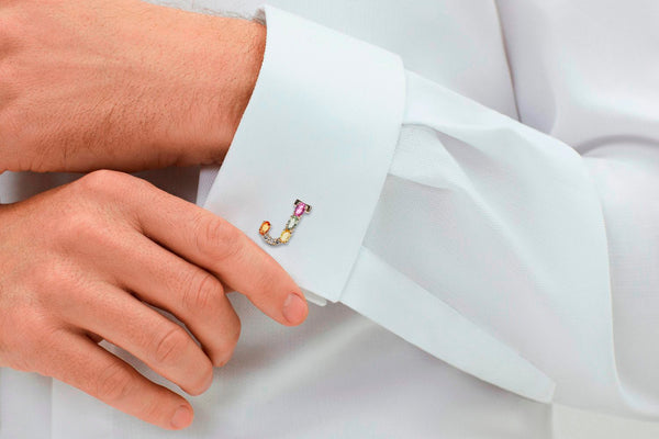 Cufflinks Letter J Initial 18kt Gold - Albert Hern Fine Jewelry