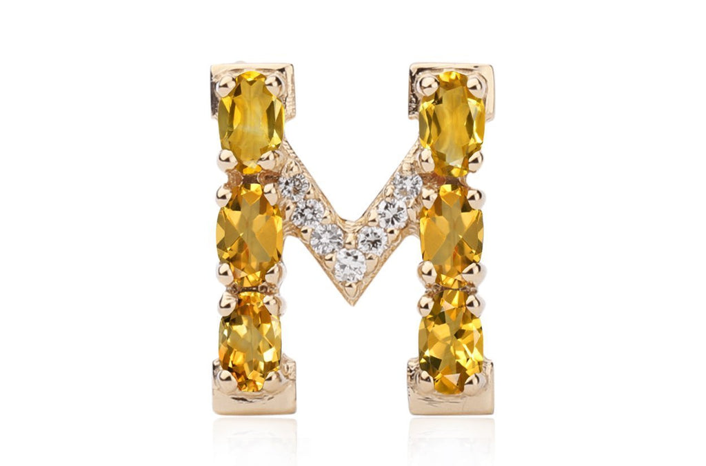 Cufflinks Letter M Initial 18kt Gold - Albert Hern Fine Jewelry