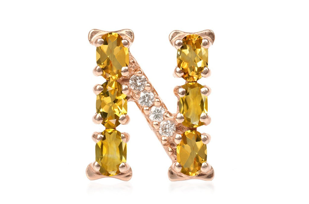 Cufflinks Letter N Initial 18kt Gold - Albert Hern Fine Jewelry