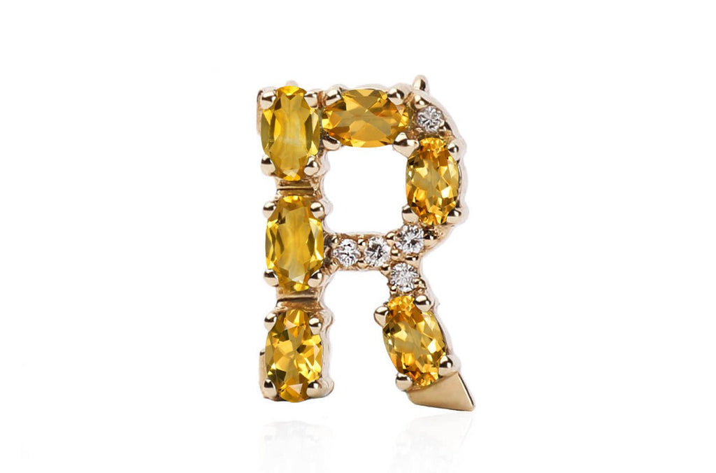 Cufflinks Letter R Initial 18kt Gold | Albert Hern Fine Jewelry