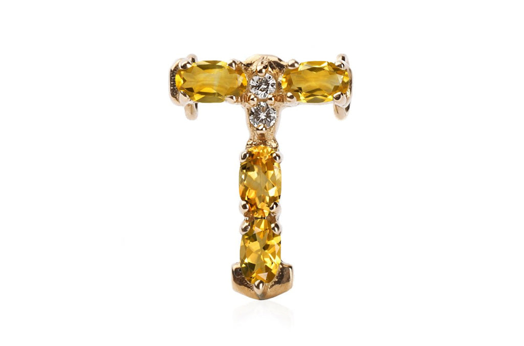 Cufflinks Letter T Initial 18kt Gold | Albert Hern Fine Jewelry