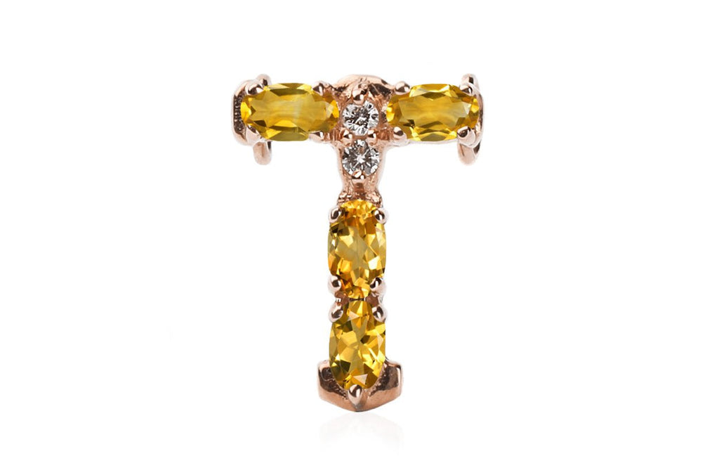 Cufflinks Letter T Initial 18kt Gold | Albert Hern Fine Jewelry