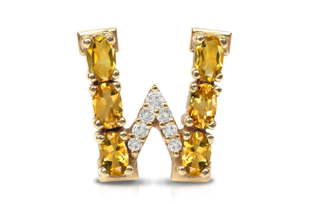 Cufflinks Letter W Initial 18kt Gold | Albert Hern Fine Jewelry