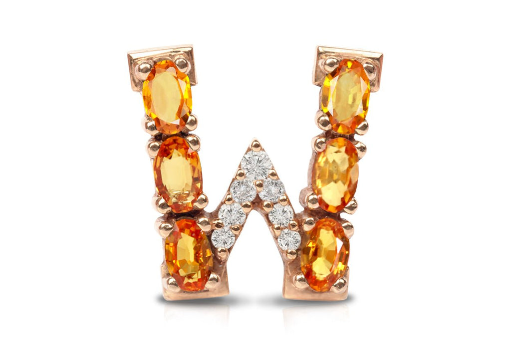 Cufflinks Letter W Initial 18kt Gold | Albert Hern Fine Jewelry