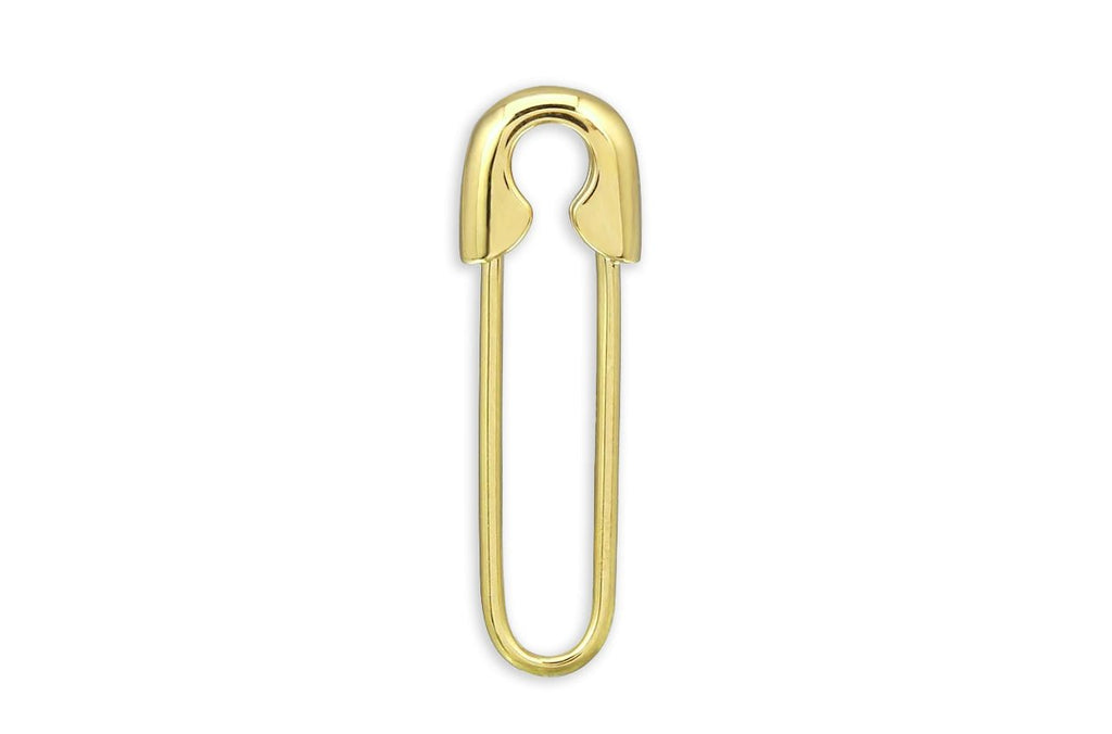 Earring 14kt Gold Solid Safety Pin - Albert Hern Fine Jewelry