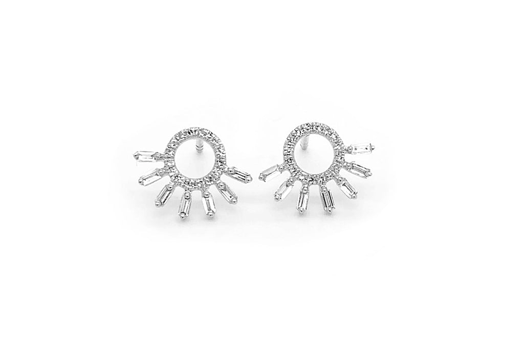 Earrings 14kt Gold Hands & Diamonds - Albert Hern Fine Jewelry