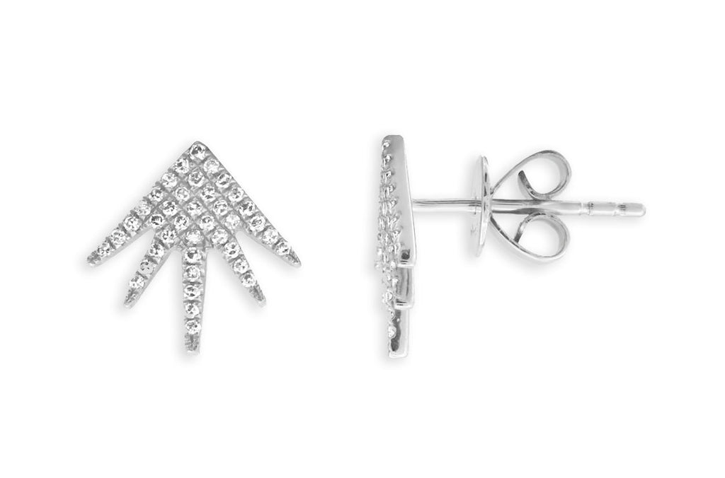 Earrings 14kt Gold Shooting Star & Diamonds Studs - Albert Hern Fine Jewelry