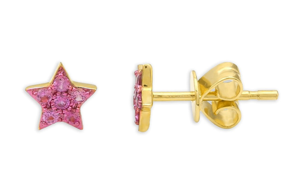 Earrings 14kt Gold Stars Gemstones & Color Rhodium - Albert Hern Fine Jewelry