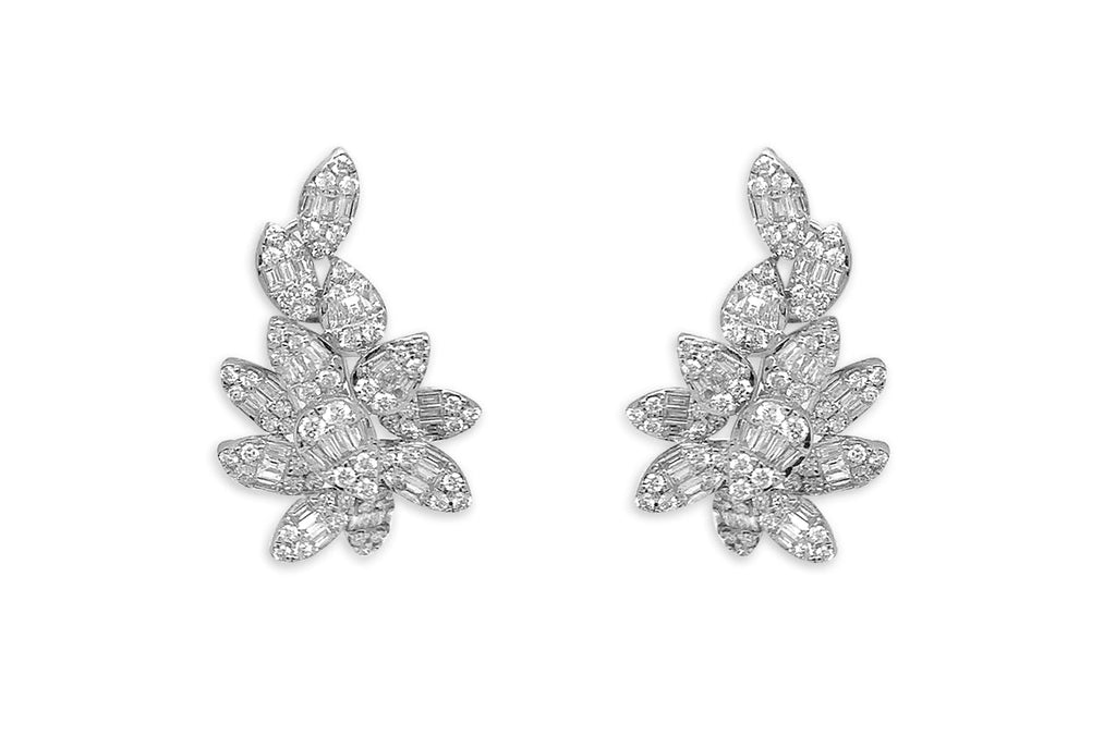 Earrings 18kt Gold Illusion Diamonds Look-At-Me - Albert Hern Fine Jewelry