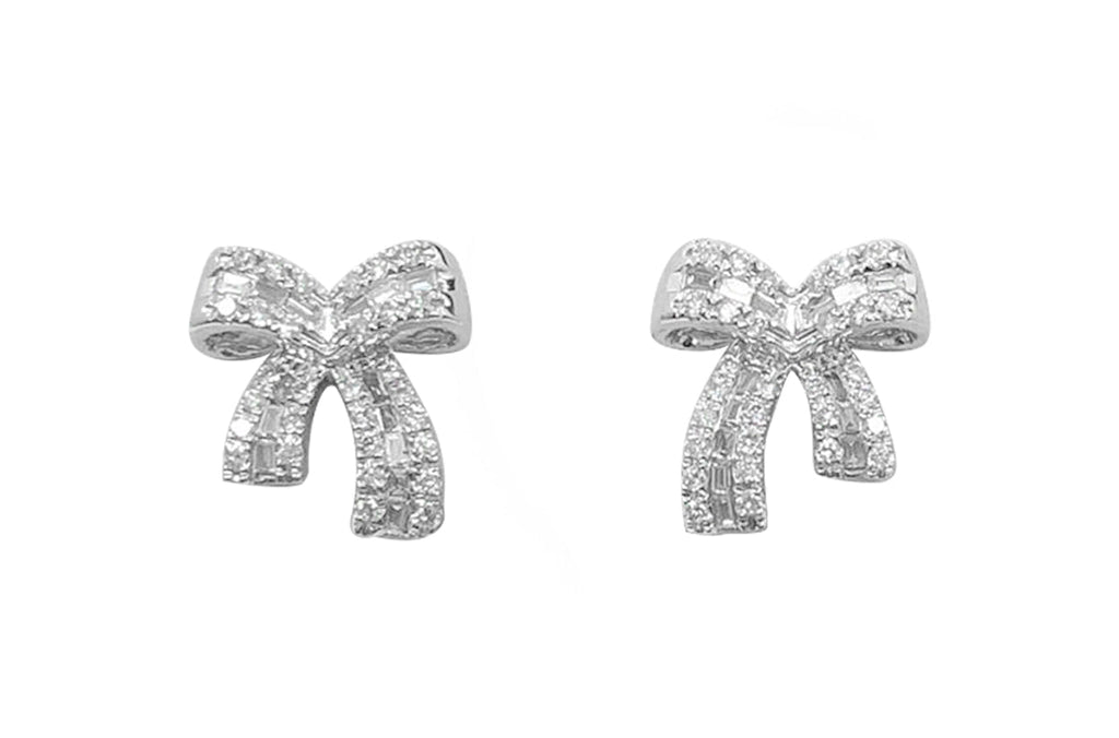 Earrings 18kt Gold Ribbons with Diamonds - Albert Hern Fine Jewelry