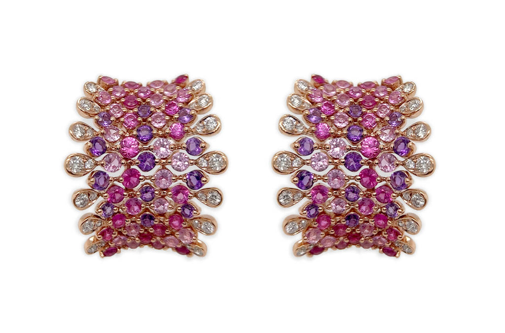 Earrings 18kt Gold Royal Gemset & Diamonds - Albert Hern Fine Jewelry