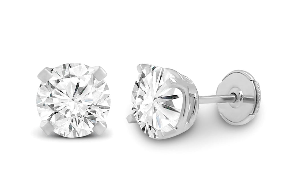 Earrings 4.32cts GIA Diamonds Platinum Studs F-G Color VS1 Clarity - Albert Hern Fine Jewelry