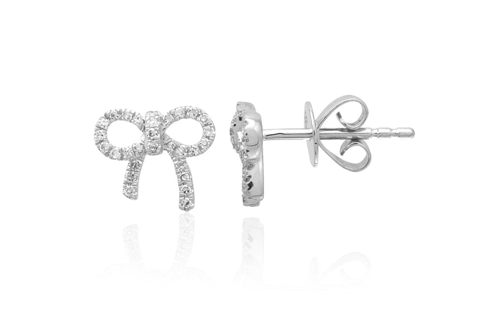 Earrings Bows 14kt Gold & Diamonds - Albert Hern Fine Jewelry