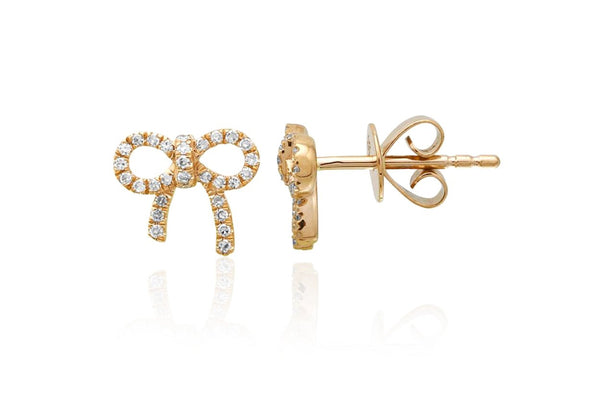 Earrings Bows 14kt Gold & Diamonds - Albert Hern Fine Jewelry