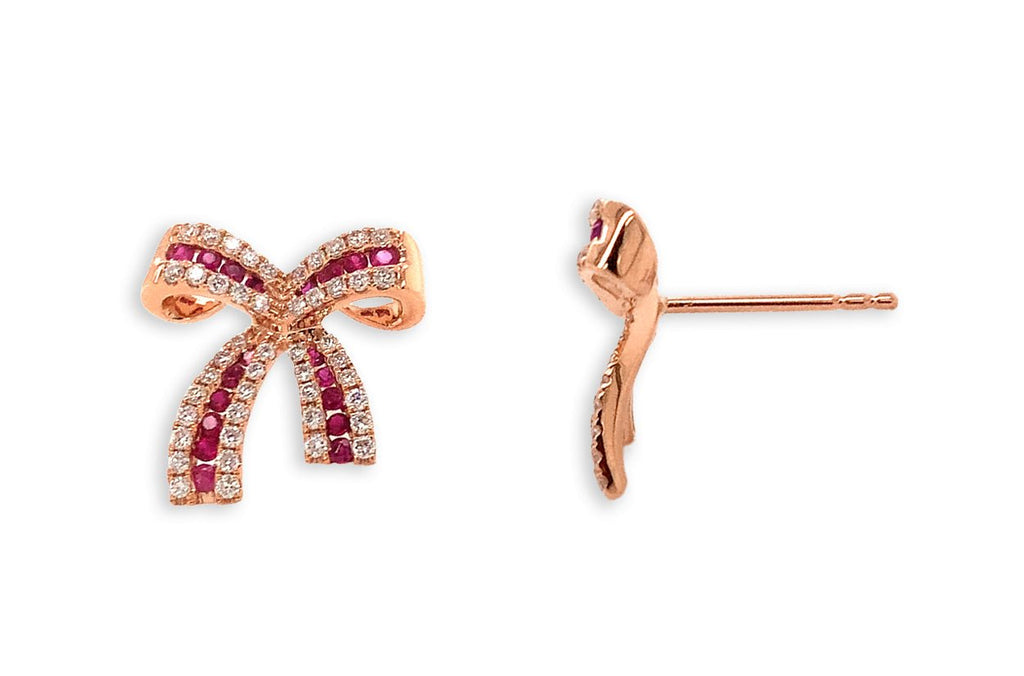 Earrings Bows 18kt Gold & Gemstones - Albert Hern Fine Jewelry