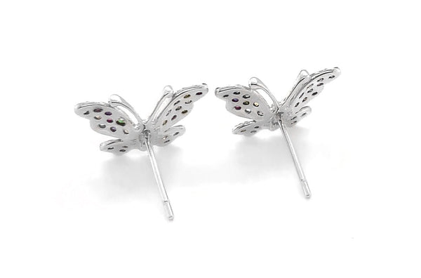 Earrings Butterfly 18kt Gold & Multicolor Sapphires - Albert Hern Fine Jewelry