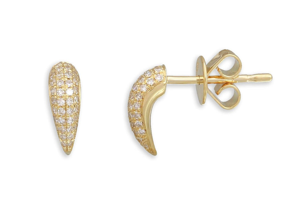 Earrings Claws 14kt Gold & Diamonds - Albert Hern Fine Jewelry