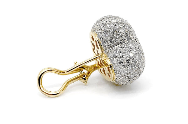 Earrings Clip Heart Shape 18kt Gold & Diamonds - Albert Hern Fine Jewelry