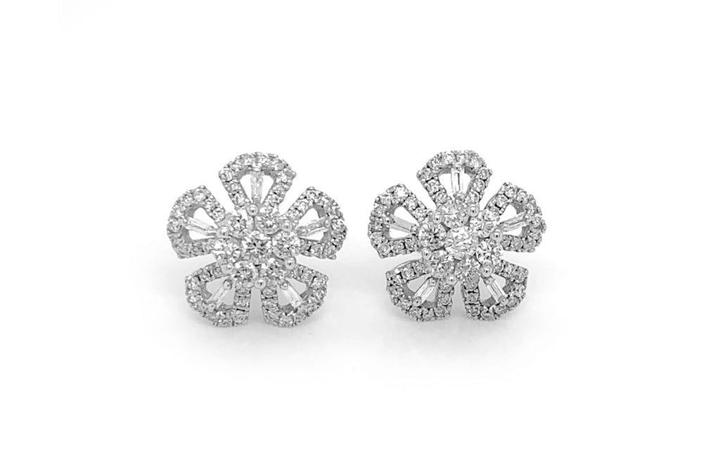Earrings Flowers 18kt Gold & Diamonds - Albert Hern Fine Jewelry