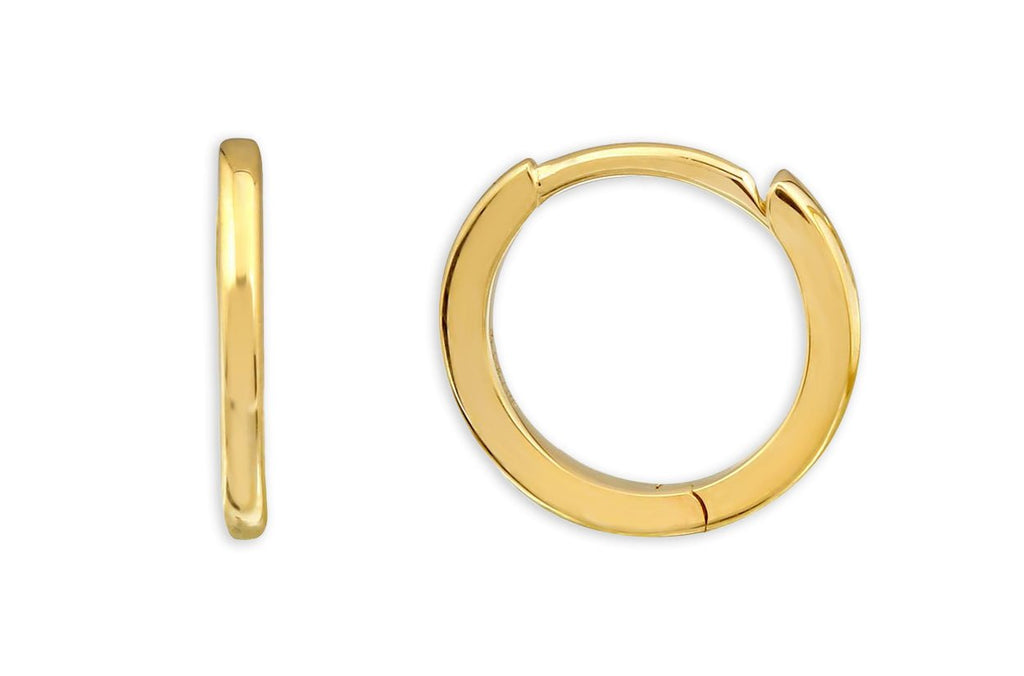 Earrings Solid 14kt Gold Mini Round Huggies - Albert Hern Fine Jewelry