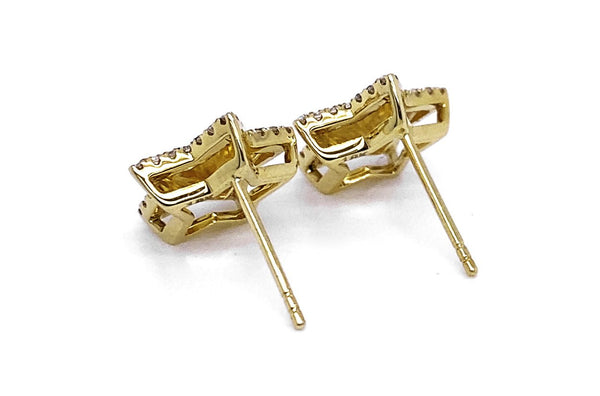 Earrings Star 18kt Yellow Gold Citrine & Diamonds - Albert Hern Fine Jewelry