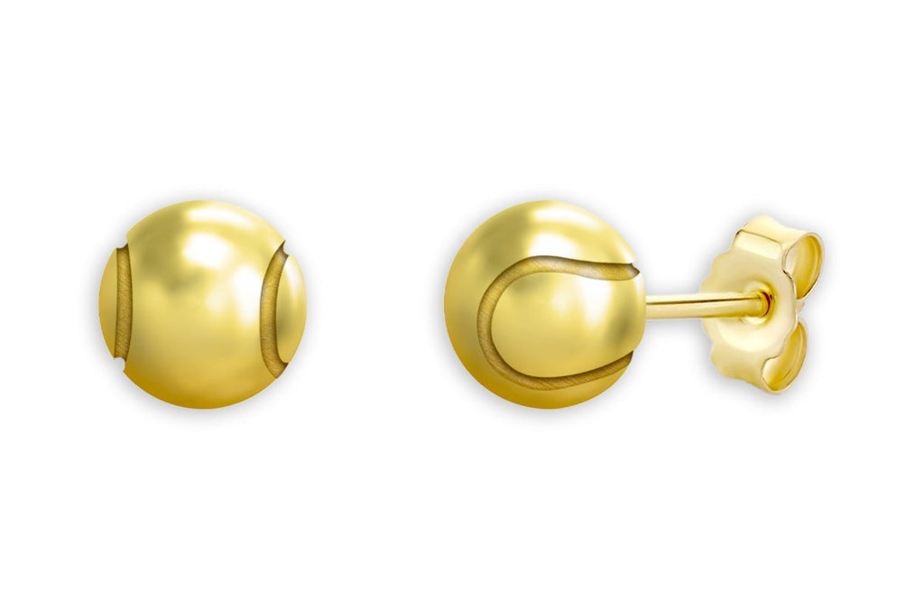 Earrings Tennis Ball 14kt Gold - Albert Hern Fine Jewelry