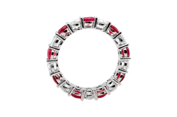 Eternity Ring 18kt Gold Rubies & Diamonds - Albert Hern Fine Jewelry