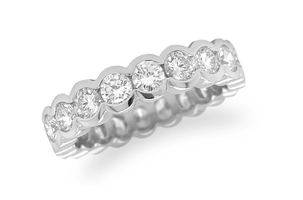 Eternity Ring 18kt Gold with 20 Bezel Diamonds 2.30 cts - Albert Hern Fine Jewelry