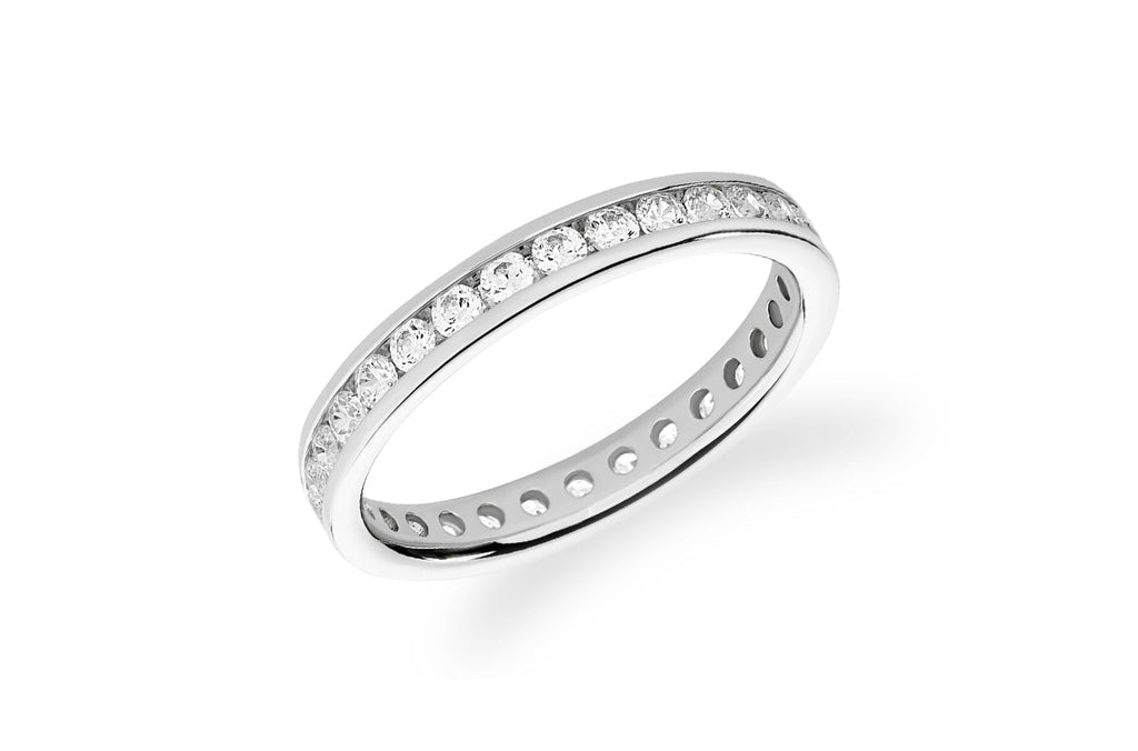 Eternity Ring 18kt White Gold with 44 Diamonds 0,40 cts - Albert Hern Fine Jewelry