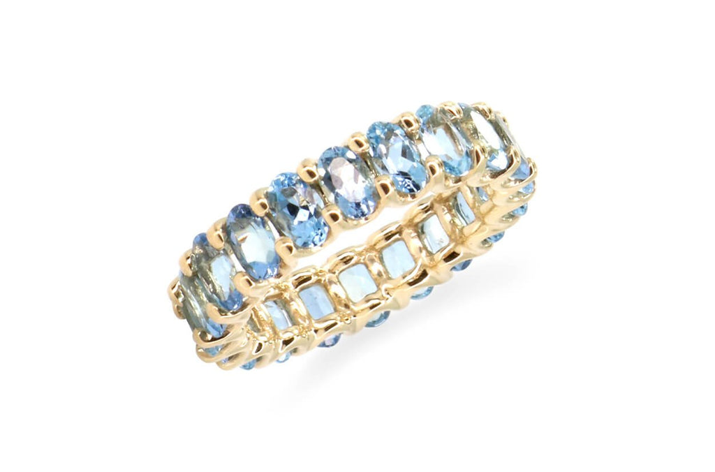 Eternity Ring Aquamarines & Gold - Albert Hern Fine Jewelry
