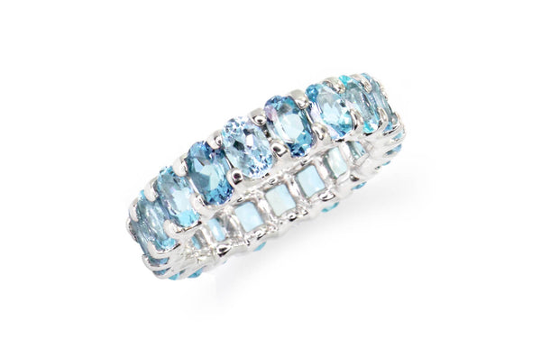 Eternity Ring Aquamarines & Gold - Albert Hern Fine Jewelry