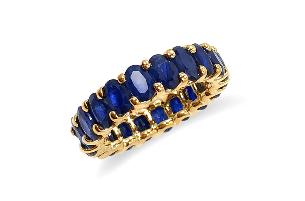 Eternity Ring Blue Sapphires & Gold - Albert Hern Fine Jewelry