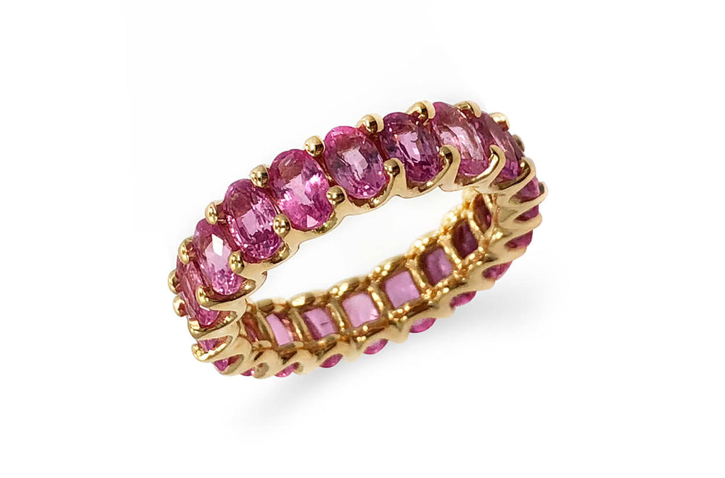 Eternity Ring Pink Sapphires & Gold - Albert Hern Fine Jewelry
