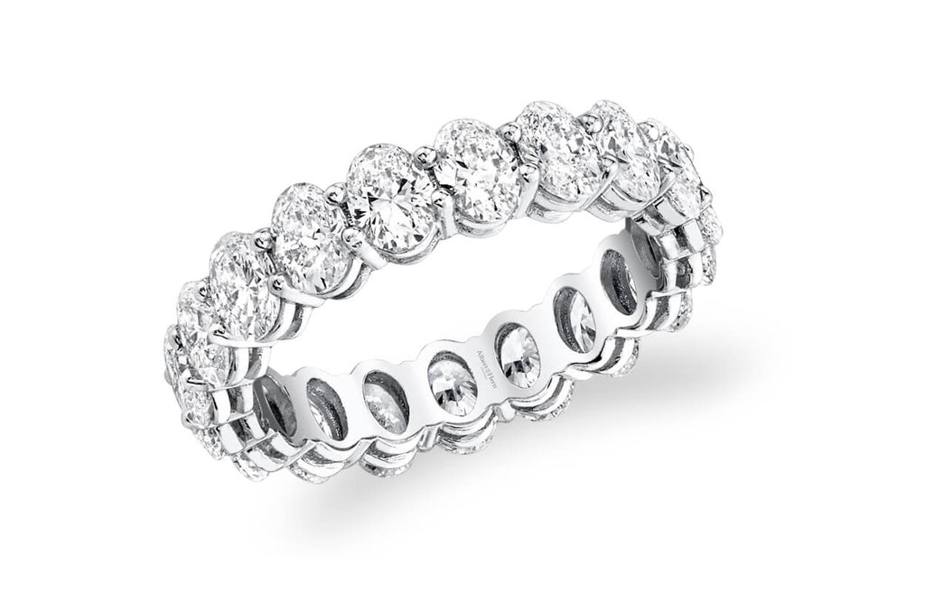 Eternity Ring Platinum & Petite Oval Cut Diamonds 2.23 cts - Albert Hern Fine Jewelry
