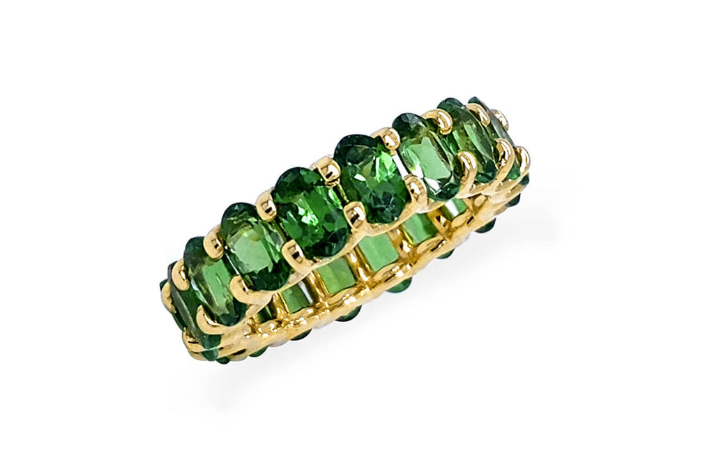 Eternity Ring Tsavorite Garnet & Gold - Albert Hern Fine Jewelry