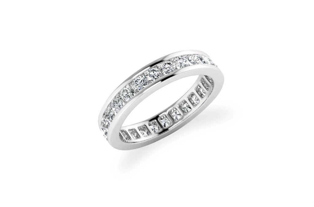Eternity Ring White Gold with 21 Diamonds 1.68 cts - Albert Hern Fine Jewelry