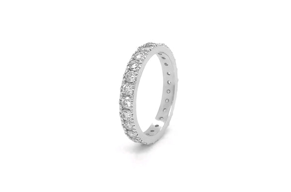 Eternity Ring White Gold with 25 Diamonds 1.60 cts - Albert Hern Fine Jewelry