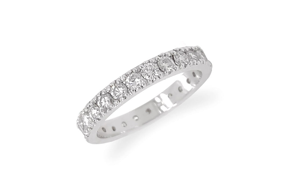 Eternity Ring White Gold with 25 Diamonds 1.60 cts - Albert Hern Fine Jewelry