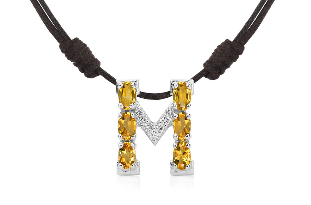 Pendant Letter M Initial 18kt Gold - Albert Hern Fine Jewelry