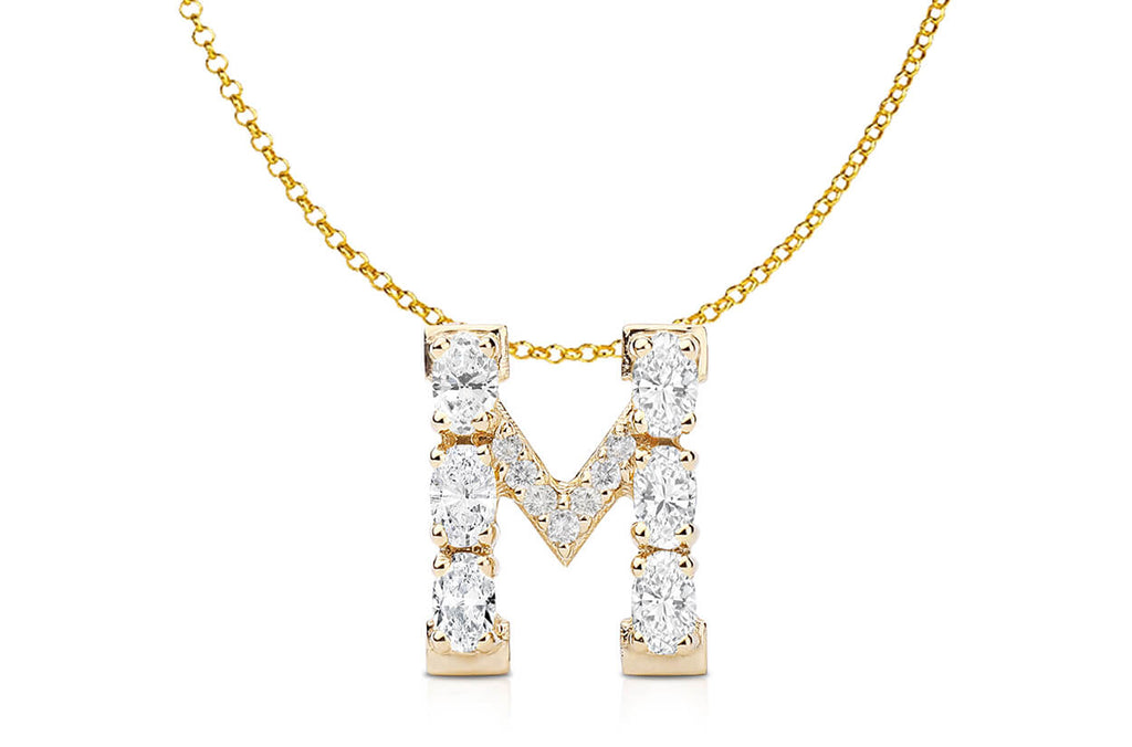 Pendant Letter Initial 18kt Gold Winter Collection