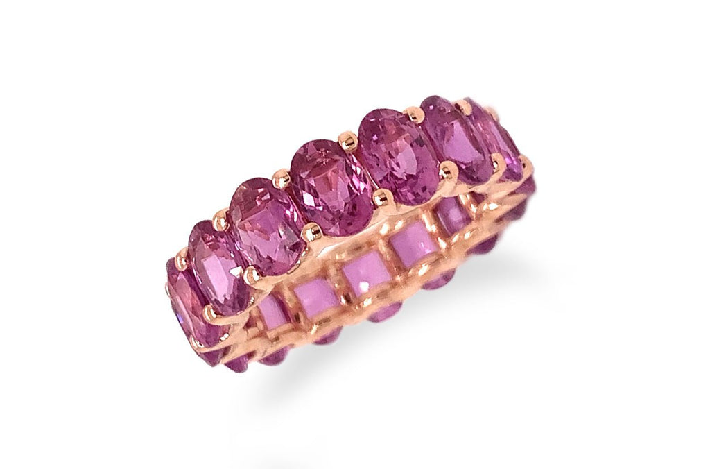Maxi Eternity Ring Purple Sapphire & 14kt Gold - Albert Hern Fine Jewelry