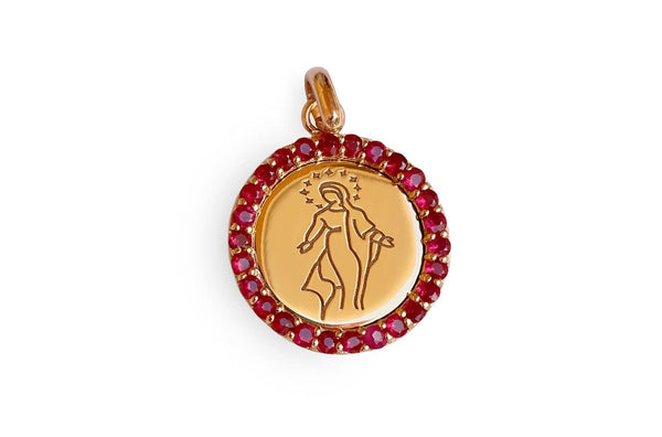 Medal Miraculous | Milagrosa Gold & Rubies - Albert Hern Fine Jewelry