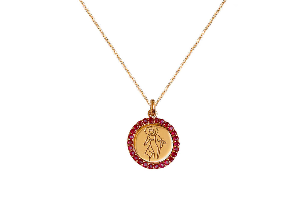 Medal Miraculous | Milagrosa Gold & Rubies - Albert Hern Fine Jewelry