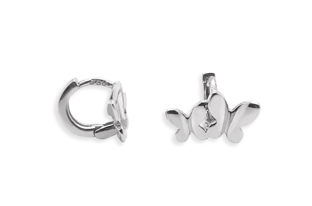 Mini Earrings 18kt Gold Butterflies Huggies - Albert Hern Fine Jewelry