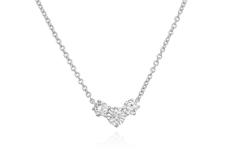Necklace 14kt Gold & 3 Diamonds - Albert Hern Fine Jewelry