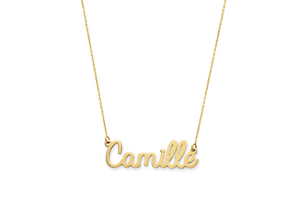 Necklace 14kt Gold One Name Personalized - Albert Hern Fine Jewelry