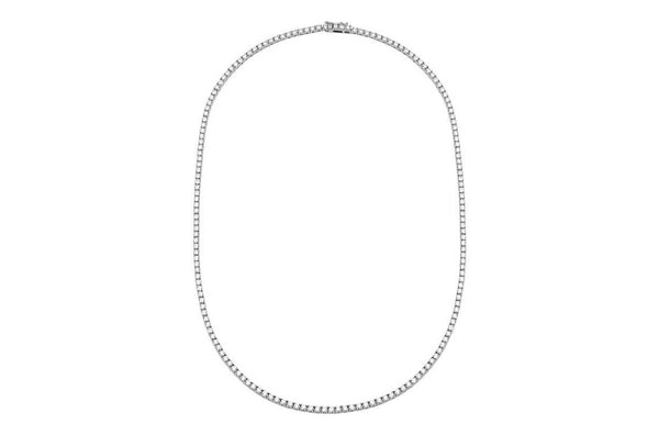 Necklace 14kt Gold Round Diamonds 5.50 cts Tennis - Albert Hern Fine Jewelry